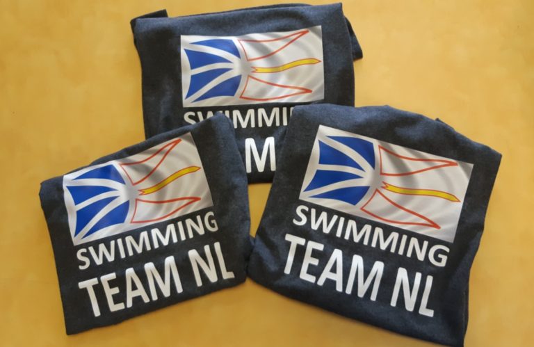 T-shirts for a swimming team.