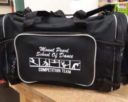 Duffel bag for Mount Pearl School of Dance